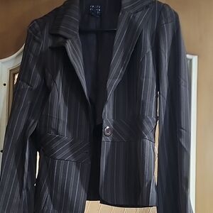 Tracy Evans Black Pinstripe Women's Blazer
